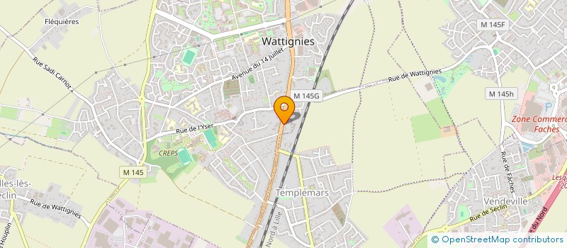 localisation de l'entreprise MONSIEUR ABDELHAK HAMSI  WATTIGNIES