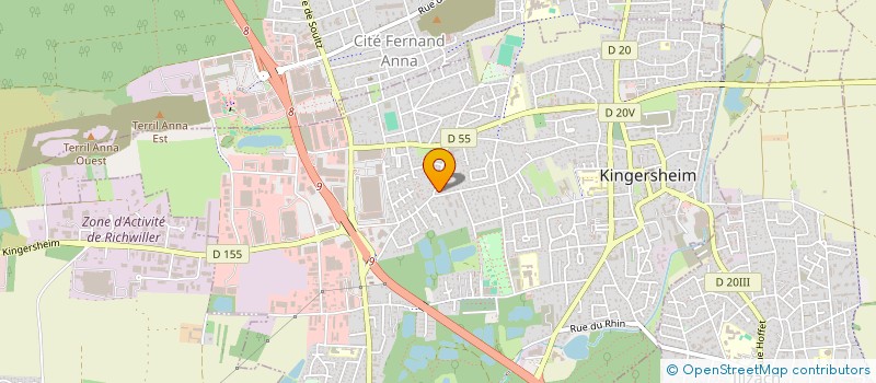 localisation de l'entreprise MONSIEUR ABDELHAMID BOUABSA  KINGERSHEIM