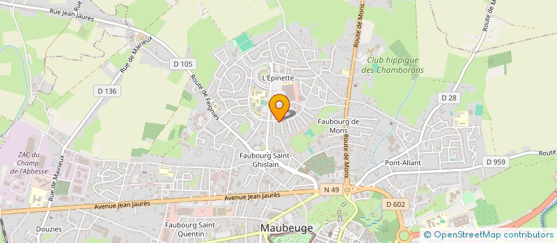 localisation de l'entreprise MONSIEUR ABDELHAMID REZIGA  MAUBEUGE