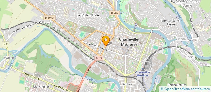 localisation de l'entreprise MONSIEUR ABDELHAQ BENKADDOUR à CHARLEVILLE-MEZIERES