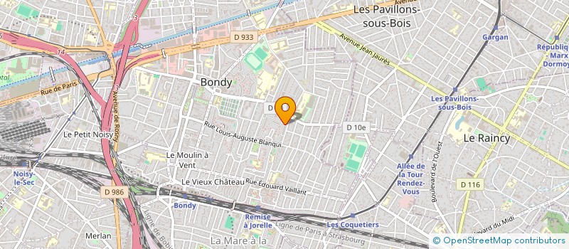 localisation de l'entreprise MONSIEUR ABDELKADER BOURICHI  BONDY