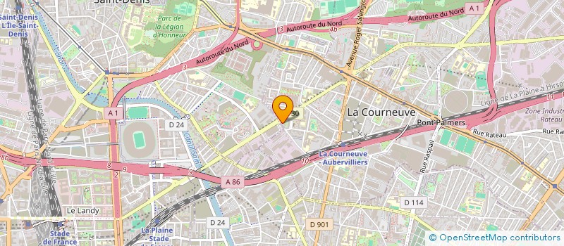 localisation de l'entreprise MONSIEUR ABDELKARIM BOUGRINE à LA COURNEUVE