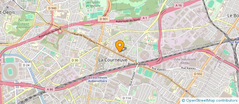 localisation de l'entreprise MONSIEUR ABDELKARIM SAADOUNI à LA COURNEUVE