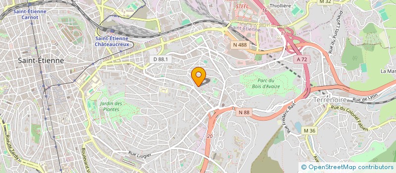 localisation de l'entreprise MONSIEUR ABDELKHALEK BERJI  SAINT-ETIENNE