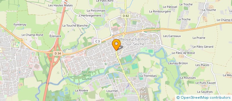 localisation de l'entreprise MONSIEUR ABDELKRIM ARIBI à NOYAL-CHATILLON-SUR-SEICHE