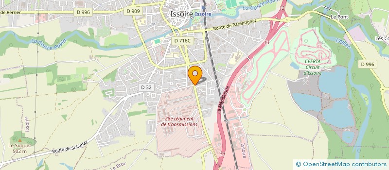 localisation de l'entreprise MONSIEUR ABDELLAH EL MELOUANI  ISSOIRE