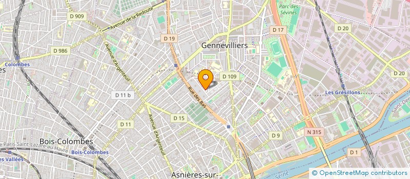 localisation de l'entreprise MONSIEUR ABDELLAH RIDA ALI à GENNEVILLIERS