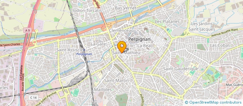 localisation de l'entreprise MONSIEUR ABDELMAJID BARKAT KERRAS  PERPIGNAN