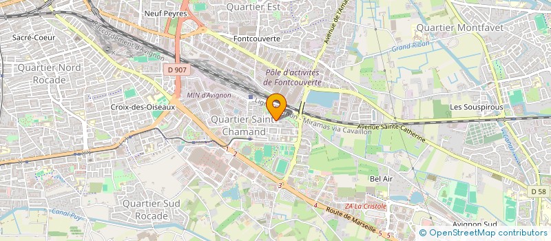 localisation de l'entreprise MONSIEUR ABDELMAJID SAYOUD  AVIGNON