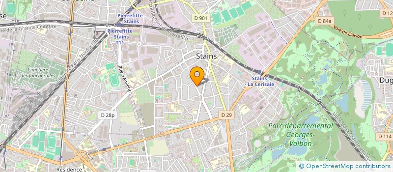 localisation de l'entreprise MONSIEUR ABDELMALEK AKKACHA à STAINS