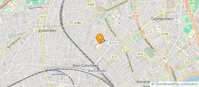 localisation de l'entreprise MONSIEUR ABDELMALEK LAYADI à BOIS-COLOMBES