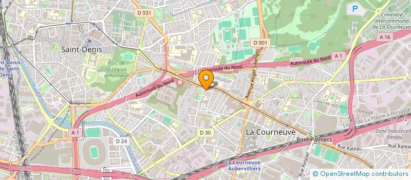 localisation de l'entreprise MONSIEUR ABDELMALEK MABROUK à LA COURNEUVE