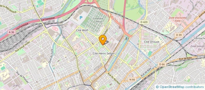 localisation de l'entreprise MONSIEUR ABDELMALIK AZZOUNE  MULHOUSE