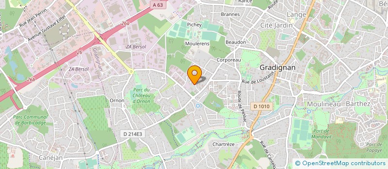 localisation de l'entreprise MONSIEUR ABDELMALIK GHASSIRI  GRADIGNAN