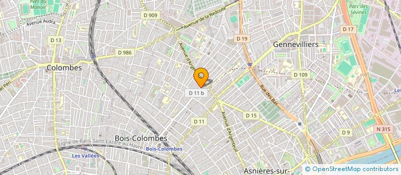 localisation de l'entreprise MONSIEUR ABDELMALIK MAZRI à BOIS-COLOMBES