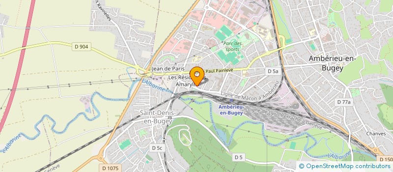 localisation de l'entreprise MONSIEUR ABDELMOULA BADDOU  AMBERIEU-EN-BUGEY