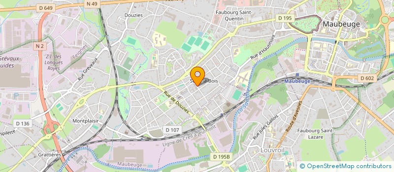 localisation de l'entreprise MONSIEUR ABDELRAHIM AZZEDINE  MAUBEUGE