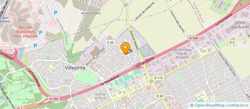 localisation de l'entreprise MONSIEUR ABDELSATTER HADDAD à VILLEPINTE