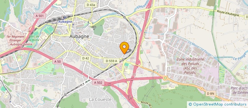 localisation de l'entreprise MONSIEUR ABDELWAHAB BENMIRA  AUBAGNE