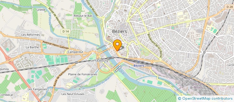 localisation de l'entreprise MONSIEUR ABDENBI YAHIA  BEZIERS