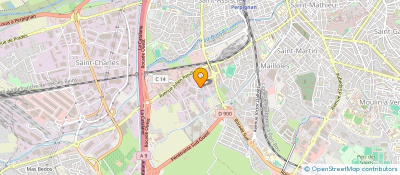 localisation de l'entreprise MONSIEUR ABDENNASSER KADDOURI  PERPIGNAN