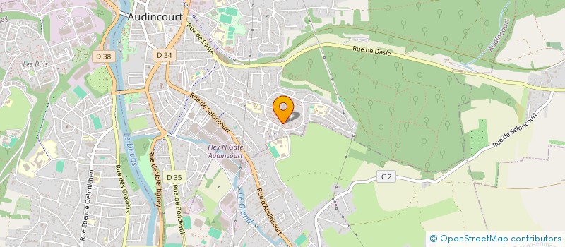 localisation de l'entreprise MONSIEUR ABDENOUR KHETTOU  AUDINCOURT