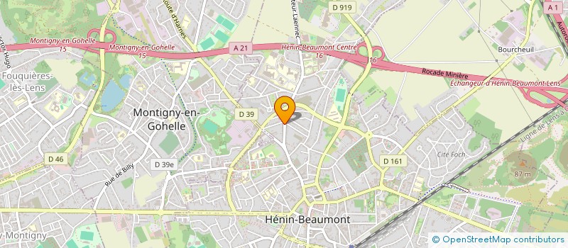 localisation de l'entreprise MONSIEUR ABDERRAHIM BAHAMOU à HENIN-BEAUMONT