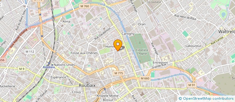 localisation de l'entreprise MONSIEUR ABDERRAHIM BELLOUA  ROUBAIX