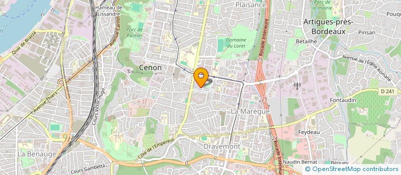 localisation de l'entreprise MONSIEUR ABDERRAHIM GHENDIR  CENON