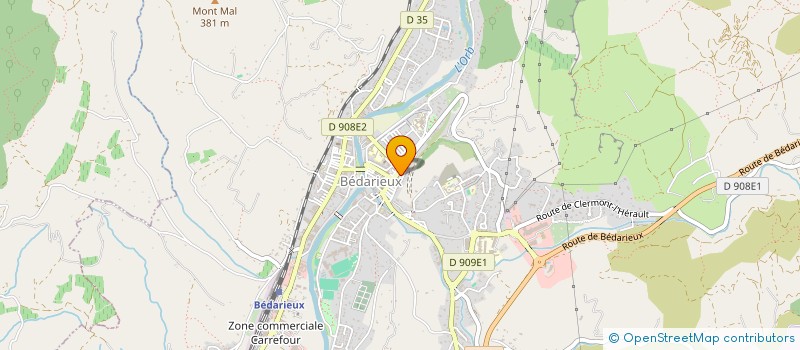 localisation de l'entreprise MONSIEUR ABDERRAHMANE BARBANA  BEDARIEUX