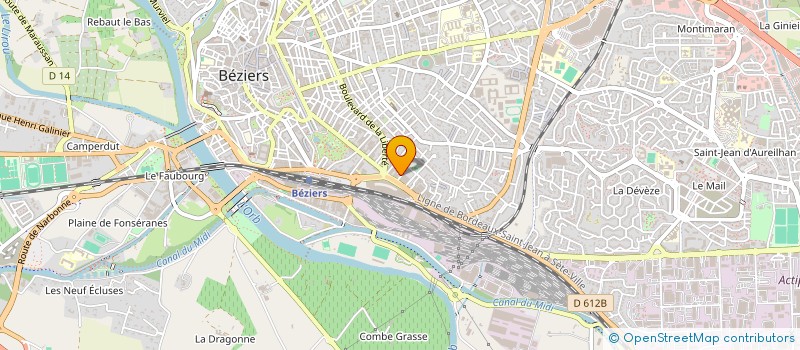 localisation de l'entreprise MONSIEUR ABDERRAHMANE BOUDIAF à BEZIERS