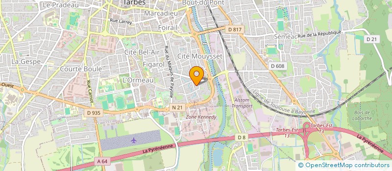 localisation de l'entreprise MONSIEUR ABDERRAHMANE GENNA  TARBES