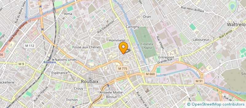 localisation de l'entreprise MONSIEUR ABDERRAHMANE HAMIDA  ROUBAIX