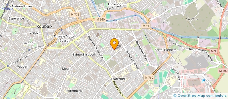 localisation de l'entreprise MONSIEUR ABDERRAHMANE SELMAN LEBID  ROUBAIX