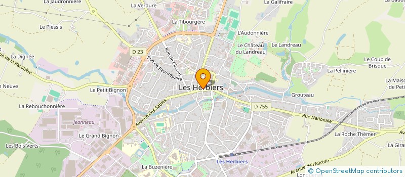 localisation de l'entreprise MONSIEUR ABDERRAHMANE SOW à LES HERBIERS