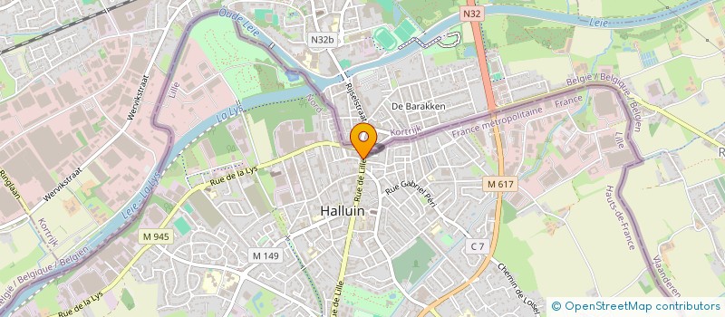 localisation de l'entreprise MONSIEUR ABDERRAHMANE TALEB  HALLUIN