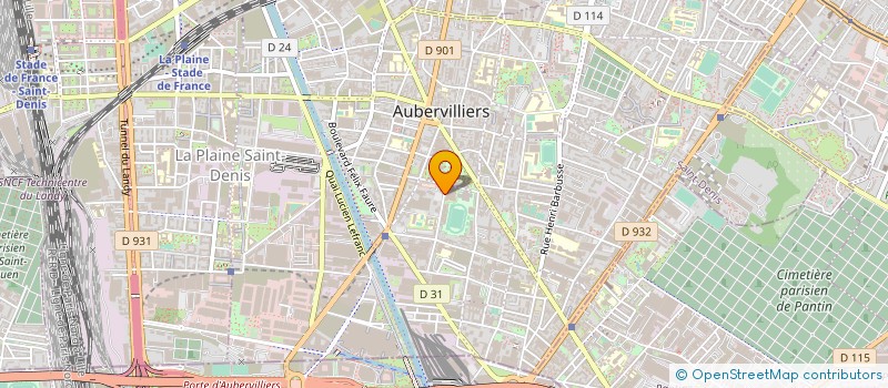 localisation de l'entreprise MONSIEUR ABDERRAHMANE YAOU  AUBERVILLIERS