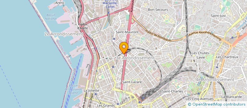 localisation de l'entreprise MONSIEUR ABDERRAKIB HADJOU  MARSEILLE