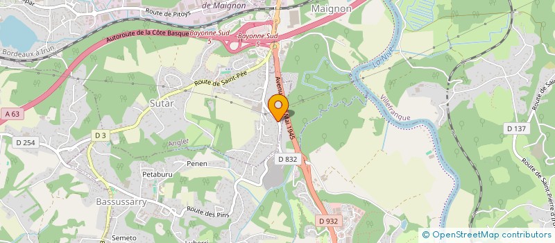 localisation de l'entreprise MONSIEUR ABDERRAZAK BRAHAM  ANGLET