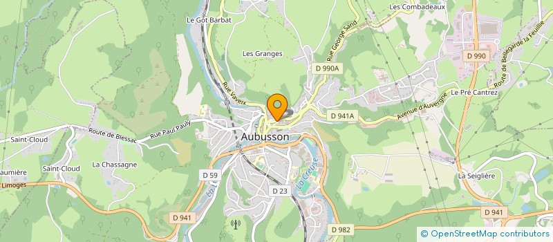 localisation de l'entreprise MONSIEUR ABDIL CARTILLI à AUBUSSON