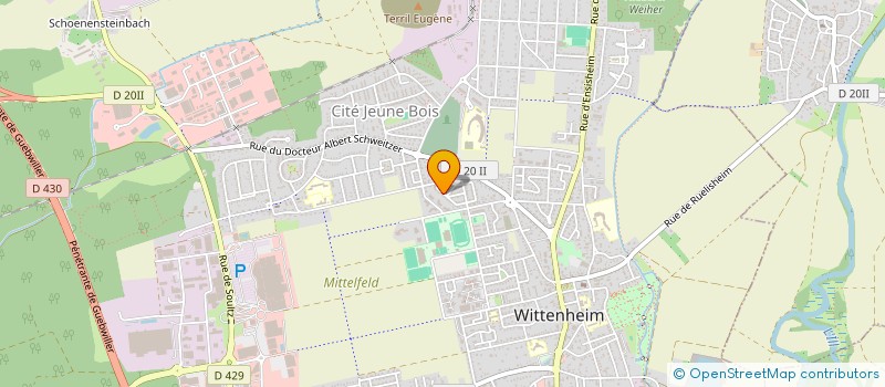 localisation de l'entreprise MONSIEUR ABDLOUHAB KARIM  WITTENHEIM