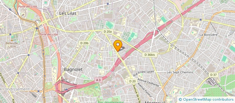 localisation de l'entreprise MONSIEUR ABDOOL MAUDARBUX  BAGNOLET