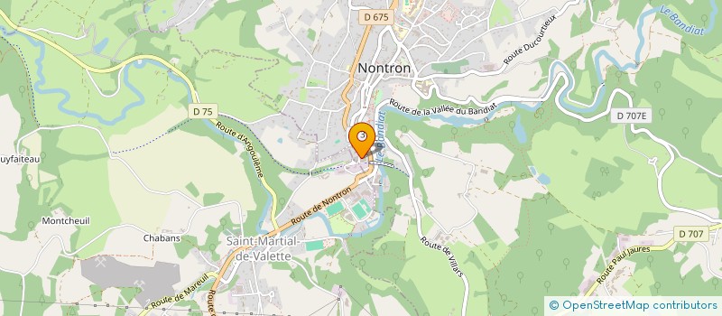 localisation de l'entreprise MONSIEUR ABDOU CHRAIBI  NONTRON