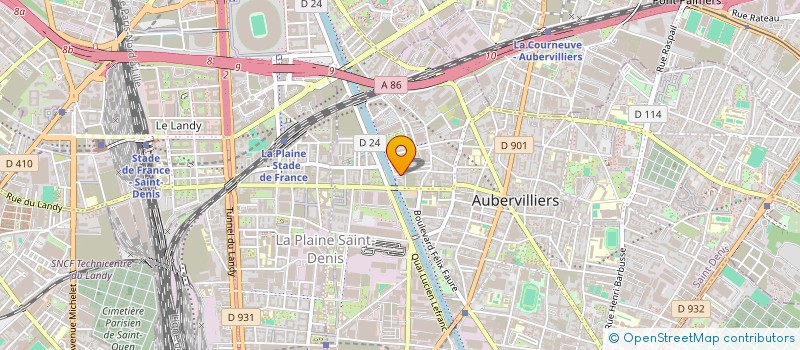 localisation de l'entreprise MONSIEUR ABDOULAYE BERETE  AUBERVILLIERS