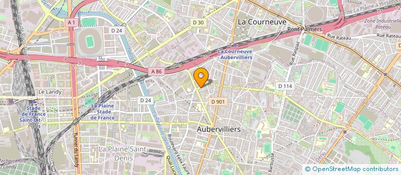 localisation de l'entreprise MONSIEUR ABDOULAYE CISSE  AUBERVILLIERS
