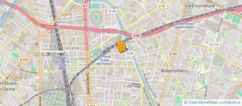 localisation de l'entreprise MONSIEUR ABDOULAYE DIANE  AUBERVILLIERS