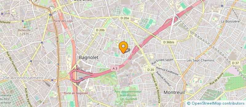 localisation de l'entreprise MONSIEUR ABDOULAYE OUAGUE à BAGNOLET