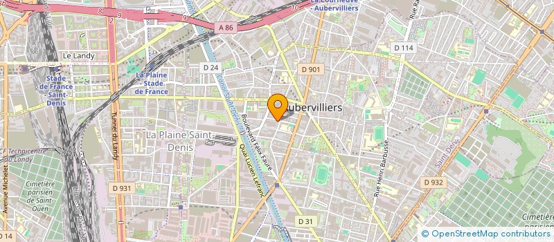 localisation de l'entreprise MONSIEUR ABDOULAYE SOGODOGO  AUBERVILLIERS