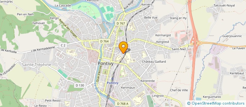 localisation de l'entreprise MONSIEUR ABDOULHAMID MBECHEZI  PONTIVY