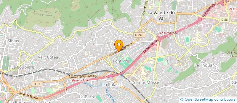 localisation de l'entreprise MONSIEUR ABDOULWAHAB DANSOKO  TOULON